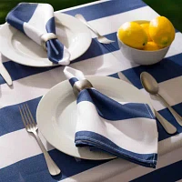 Design Imports Nautical Blue Cabana Stripe Print Outdoor 6-pc. Napkins