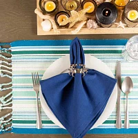 Design Imports Tidal Stripe Fringed 6-pc. Placemats