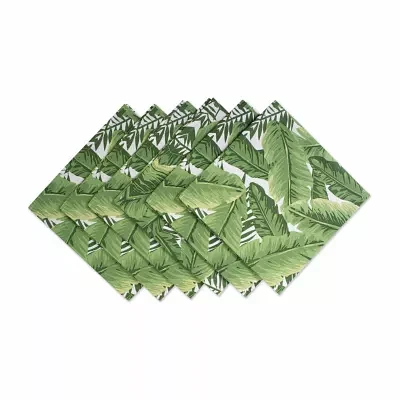 Design Imports Banana Leaf Print 6-pc. Napkins