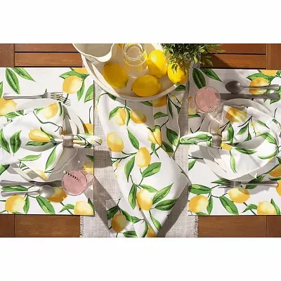 Design Imports Lemon Bliss Print Outdoor 6-pc. Placemats