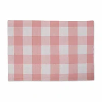 Design Imports Pink/White Reversible Gingham/Buffalo Check  Set/4 4-pc. Placemats