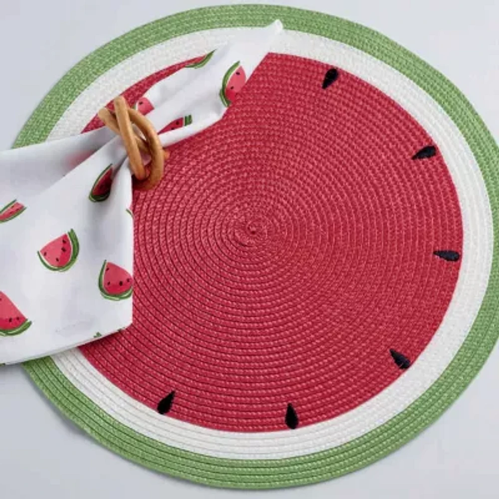 Design Imports Summer Day Watermelon  S 6-pc. Placemats