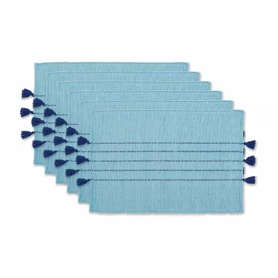 Design Imports Thera Stripe Blue 6-pc. Placemats