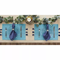 Design Imports Thera Stripe Blue 6-pc. Placemats