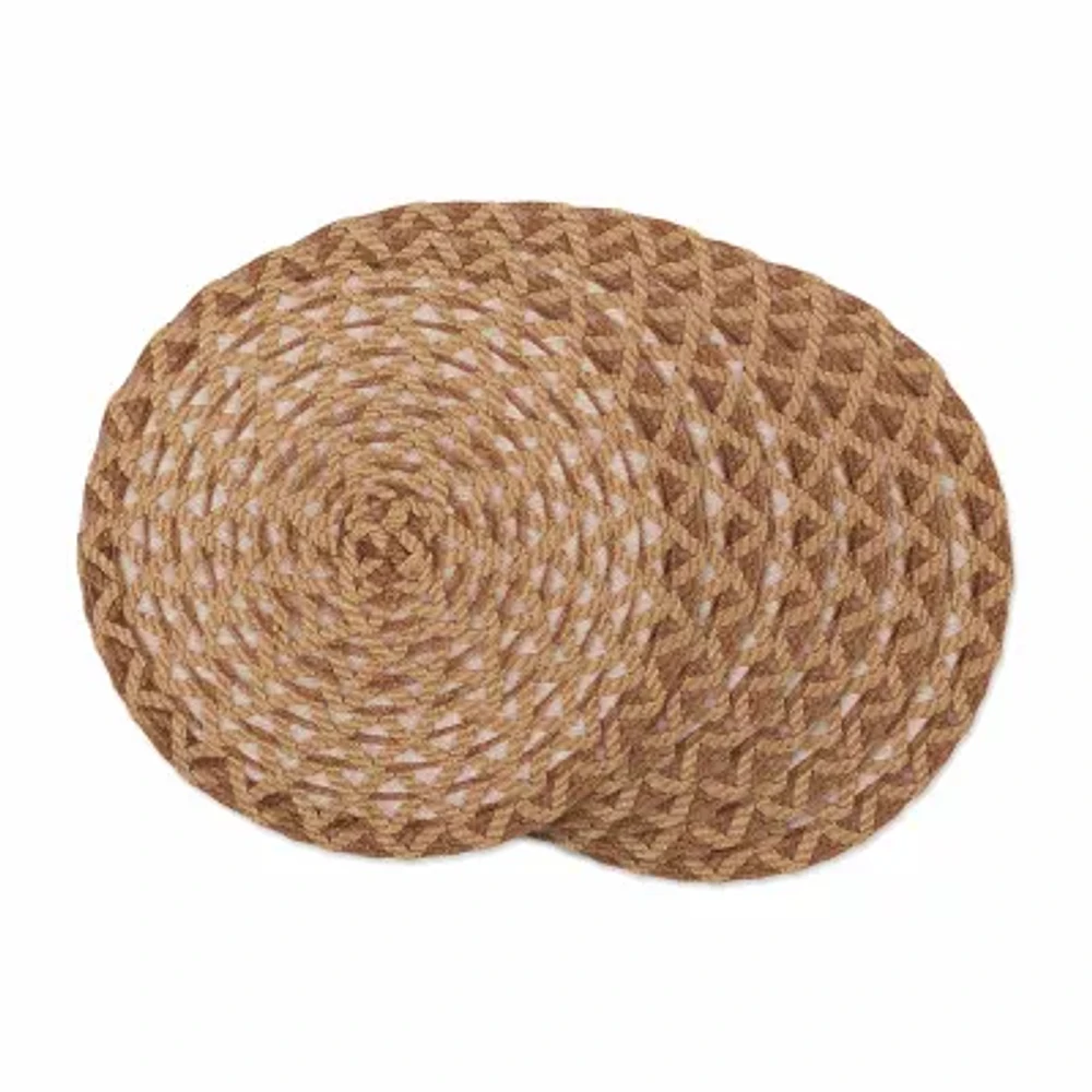 Design Imports Natural Dahlia Woven Polyester 6-pc. Placemat