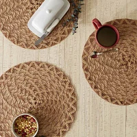 Design Imports Natural Dahlia Woven Polyester 6-pc. Placemat