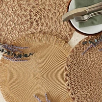 Design Imports Natural Dahlia Woven Polyester 6-pc. Placemat