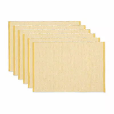 Design Imports Honey Gold Eco-Friendly Chambray Fine Ribbed 6-pc. Placemats