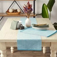 Design Imports Storm Blue Eco-Friendly Chambray Fine Ribbed 6-pc. Placemats