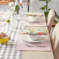 Design Imports Pale Mauve Eco-Friendly Chambray Fine Ribbed 6-pc. Placemats