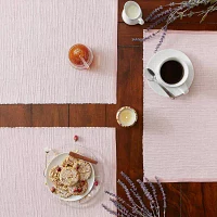 Design Imports Pale Mauve Eco-Friendly Chambray Fine Ribbed 6-pc. Placemats