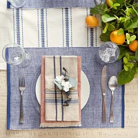 Design Imports French Blue Eco-Friendly Chambray Fine Ribbed 6-pc. Placemats