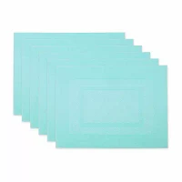 Design Imports Aqua Pvc Doubleframe 6-pc. Placemats