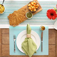 Design Imports Aqua Pvc Doubleframe 6-pc. Placemats