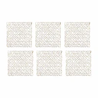 Design Imports Gold Woven Paper Square 6-pc. Placemats