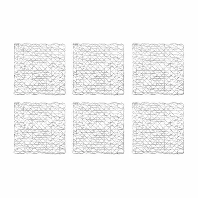 Design Imports Silver Woven Paper Square 6-pc. Placemats