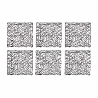 Design Imports Black Woven Paper Square 6-pc. Placemats