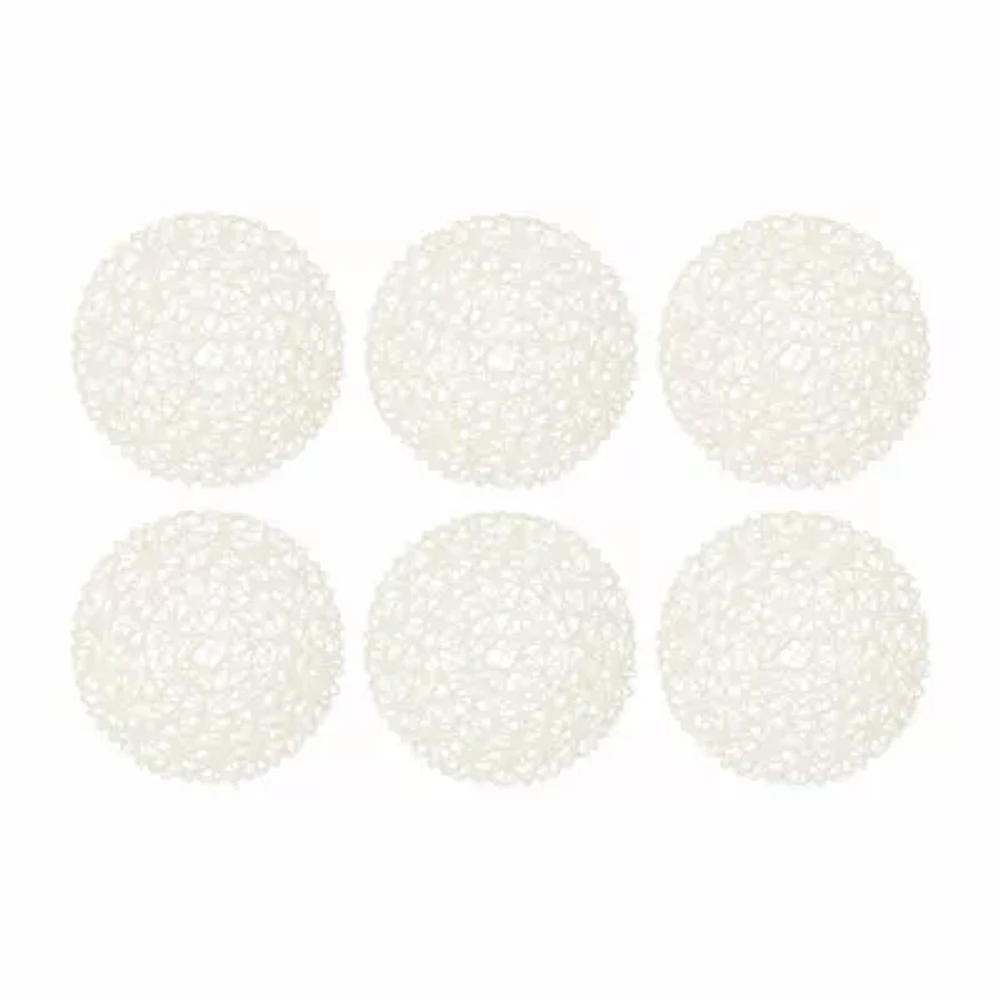 Design Imports Off-White Woven Paper 6-pc. Placemats