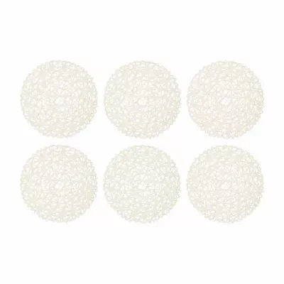 Design Imports Off-White Woven Paper 6-pc. Placemats