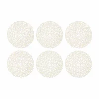 Design Imports Off-White Woven Paper 6-pc. Placemats