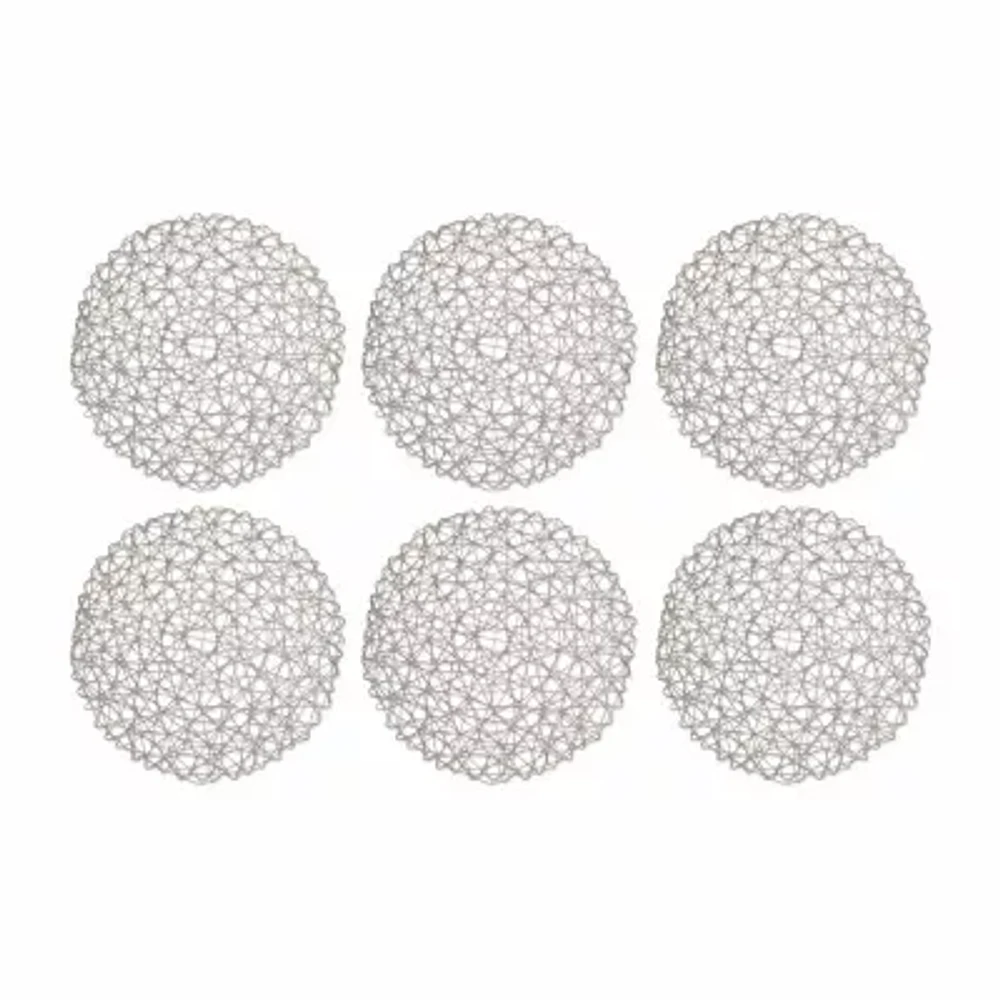 Design Imports Gray Woven Paper 6-pc. Placemats