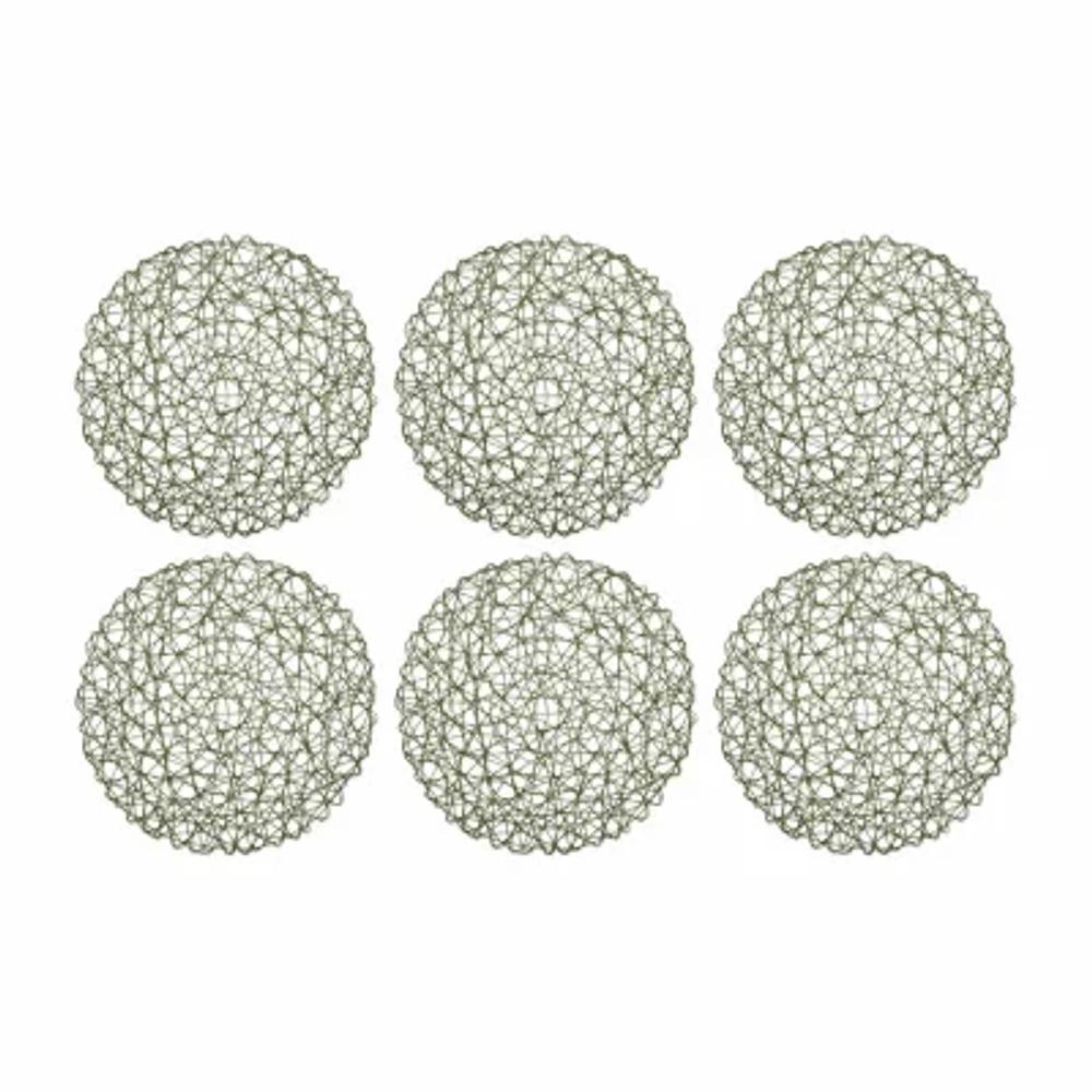 Design Imports Artichoke Woven Paper 6-pc. Placemats