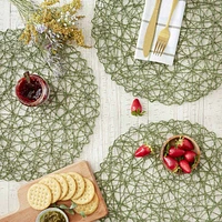 Design Imports Artichoke Woven Paper 6-pc. Placemats