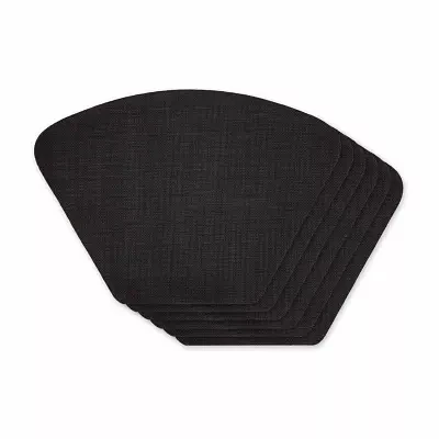 Design Imports Black Solid  Table 6-pc. Placemats