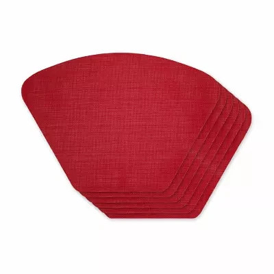 Design Imports Tango Red Solid  Table 6-pc. Placemats