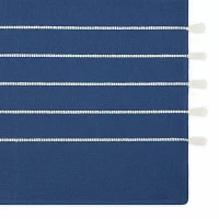 Design Imports Navy/Off-White Stripe Tassel  Set/4 4-pc. Placemats