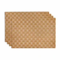 Design Imports Natural Basketweave Rectangle Woven 4-pc. Placemats