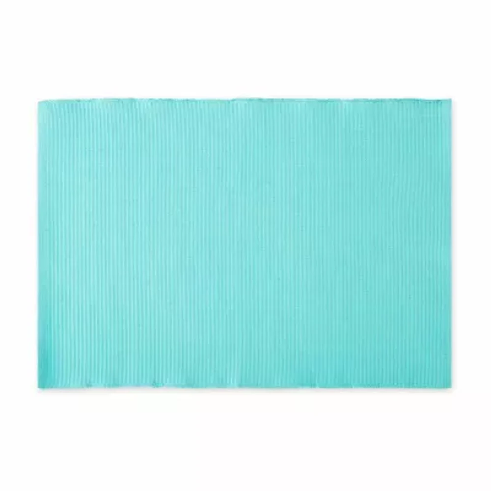 Design Imports Aqua Ribbed 6-pc. Placemats