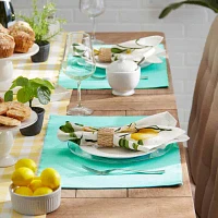 Design Imports Aqua Ribbed 6-pc. Placemats