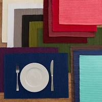 Design Imports Aqua Ribbed 6-pc. Placemats