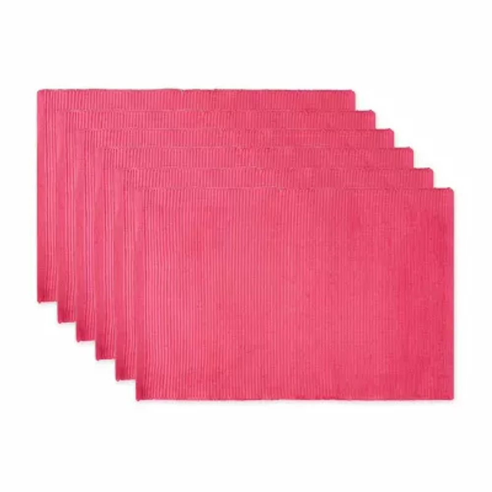 Design Imports Flamingo Ribbed 6-pc. Placemats