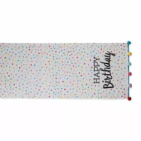 Design Imports Happy Birthday Embellished Table Runners