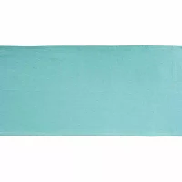 Design Imports Aqua Solid Heavyweight Fringed Table Runners