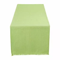 Design Imports Bright Green Solid Heavyweight Fringed Table Runners