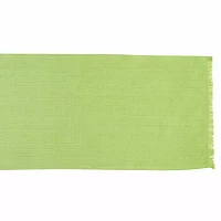 Design Imports Bright Green Solid Heavyweight Fringed Table Runners