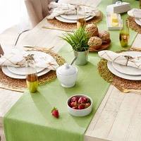 Design Imports Bright Green Solid Heavyweight Fringed Table Runners