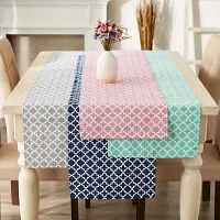 Design Imports Nautical Blue Lattice Table Runners