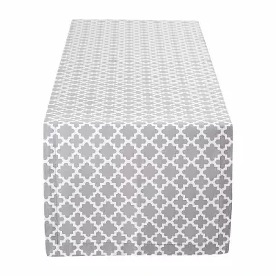 Design Imports Gray Lattice Table Runners