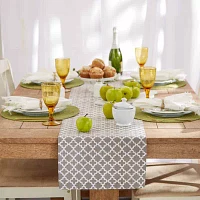 Design Imports Gray Lattice Table Runner