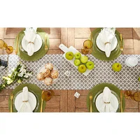 Design Imports Gray Lattice Table Runner