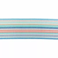 Design Imports Seashore Stripe Fringed Table Runners