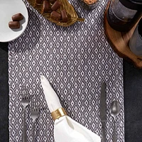 Design Imports Gray Mini Diamond Table Runners