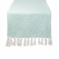 Design Imports Aqua Diamond Table Runners