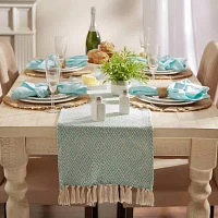 Design Imports Aqua Diamond Table Runners