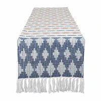 Design Imports French Blue/Stone Colby Southwest Table Runners