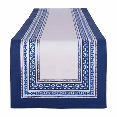 Design Imports Porto Stripe Print Table Runners